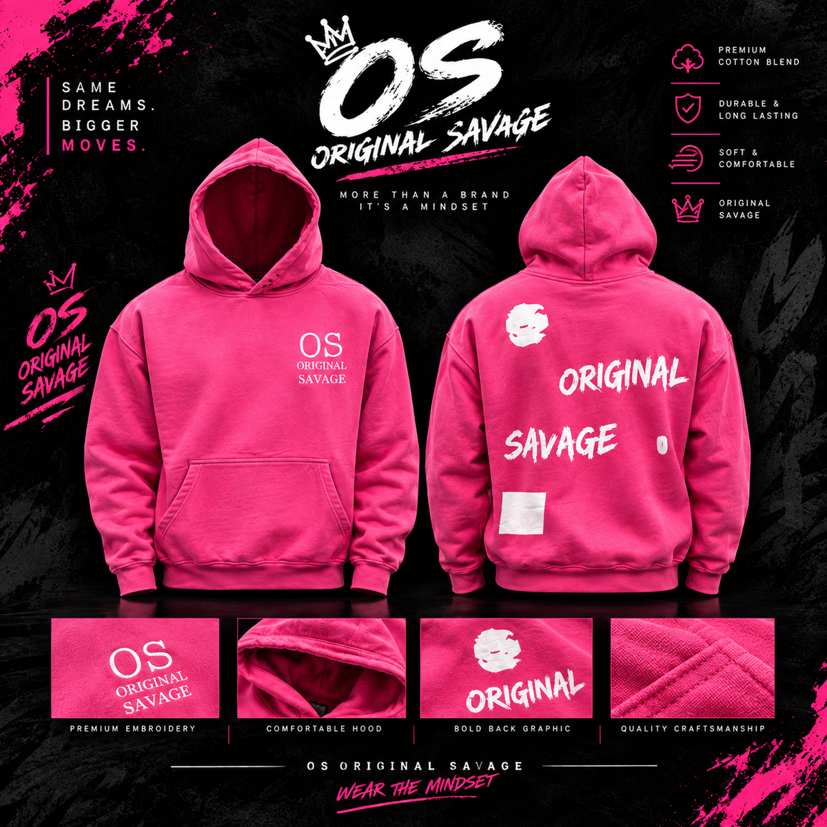 OSORIGINALSAVAGE™ — PINK 1 OF 1 Heavyweight Hoodie