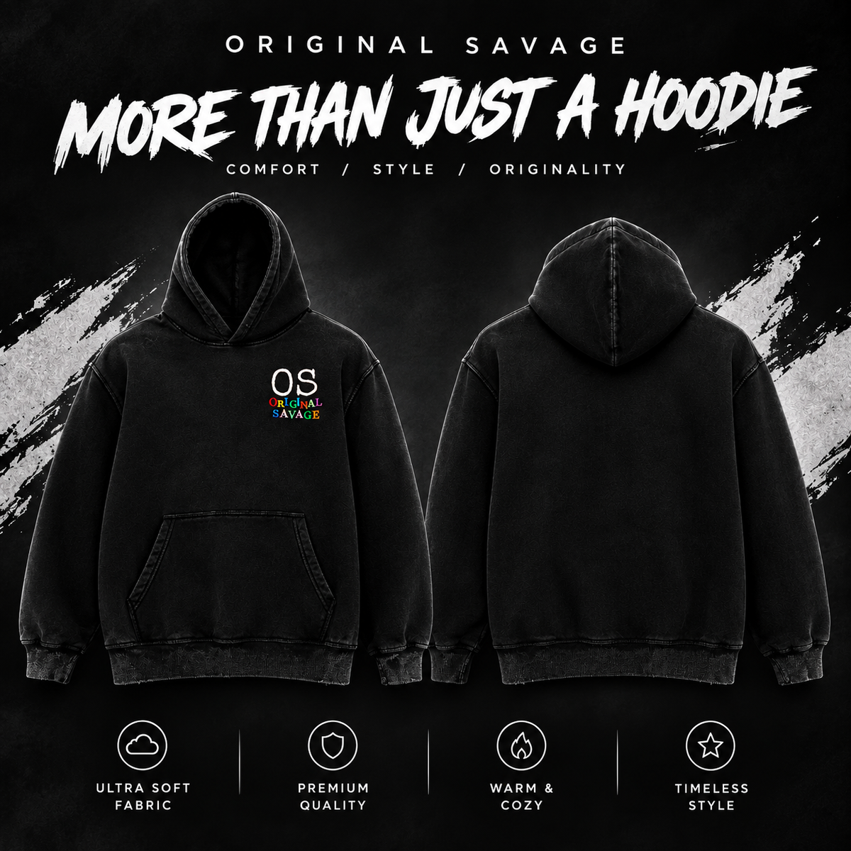 OSORIGINALSAVAGE™ BLACK HOODIE 1 of 1